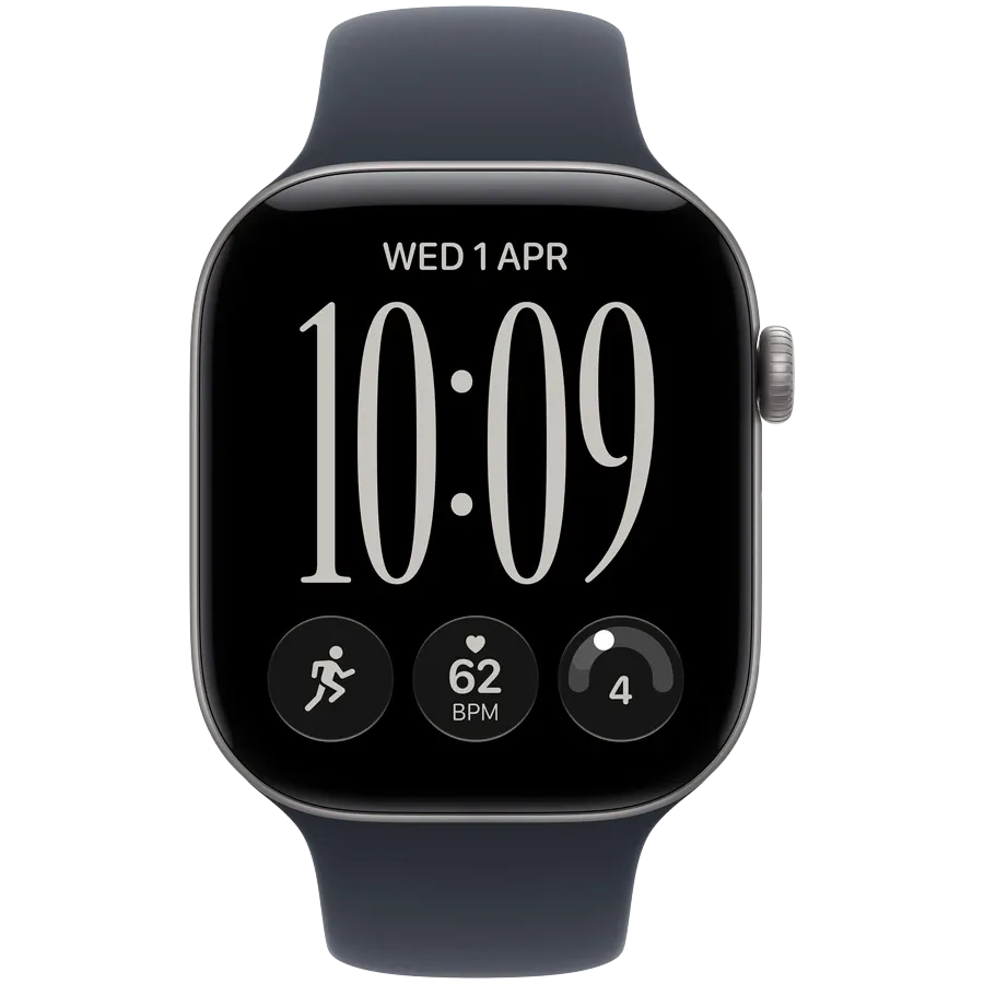 Apple Watch Series 12 GPS, 42χιλ., Διαστημικό γκρι, Navy Blue Sport Band, M/L — Εικών №2