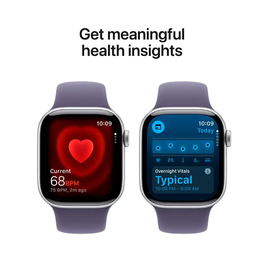 Apple Watch Series 11 GPS, 42mm, Silver, Purple Fog Sport Band, M/L — Image №5