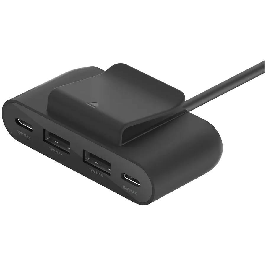 BELKIN 4-Port USB Power Extender  Μαύρος — Εικών №2