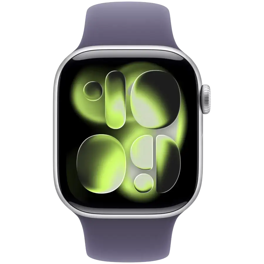 Apple Watch Series 11 GPS, 42мм, Silver Aluminium, Purple Fog Sport Band, S/M — Изображение №2