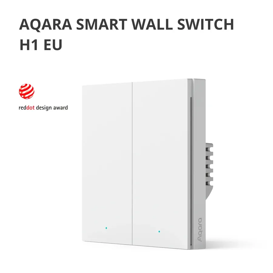 Smart wall switch H1 (with neutral, double rocker) AQARA, White — Image №3 Smart wall switch H1 (with neutral, double rocker) AQARA, White — Image №3