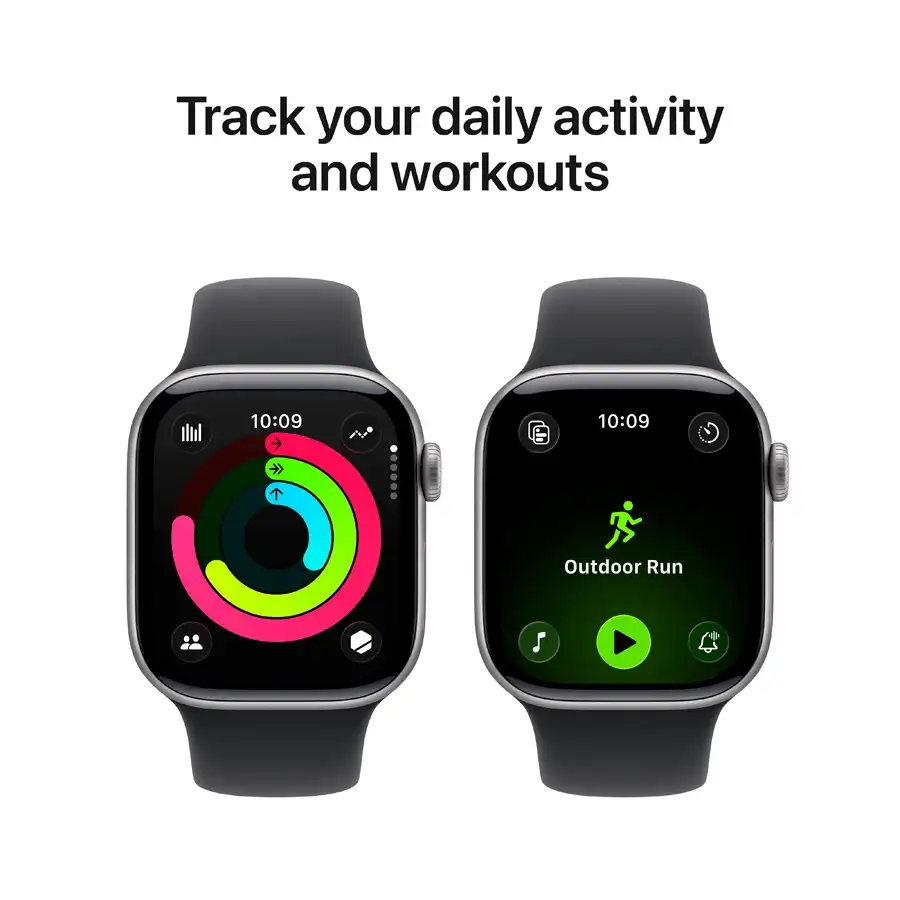 Apple Watch Series 11 GPS, 42mm, Space Gray, Black Sport Band, S/M — Image №4