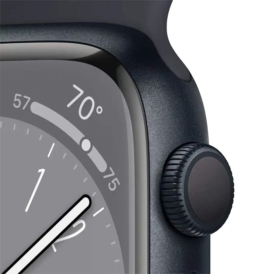 Apple Watch Series 8 GPS, 41mm, Midnight, Midnight Sport Band — Image №4 Apple Watch Series 8 GPS, 41mm, Midnight, Midnight Sport Band — Image №4