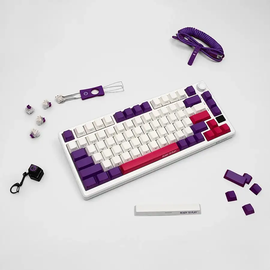 LORGAR KBP7075W Gaming Keyboard, Wireless, White, EN — Image №11