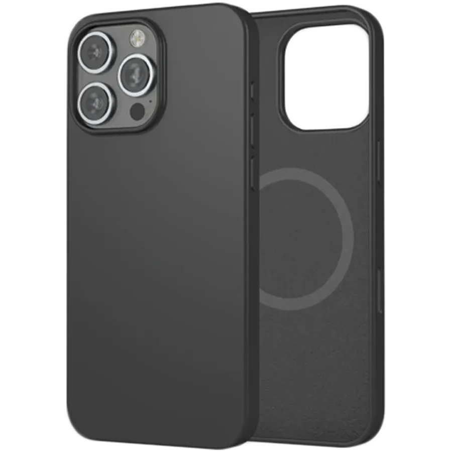 MW Θήκη Silicon case MagSafe με MagSafe, Μαύρος for iPhone 16 Pro Max — Εικών №1