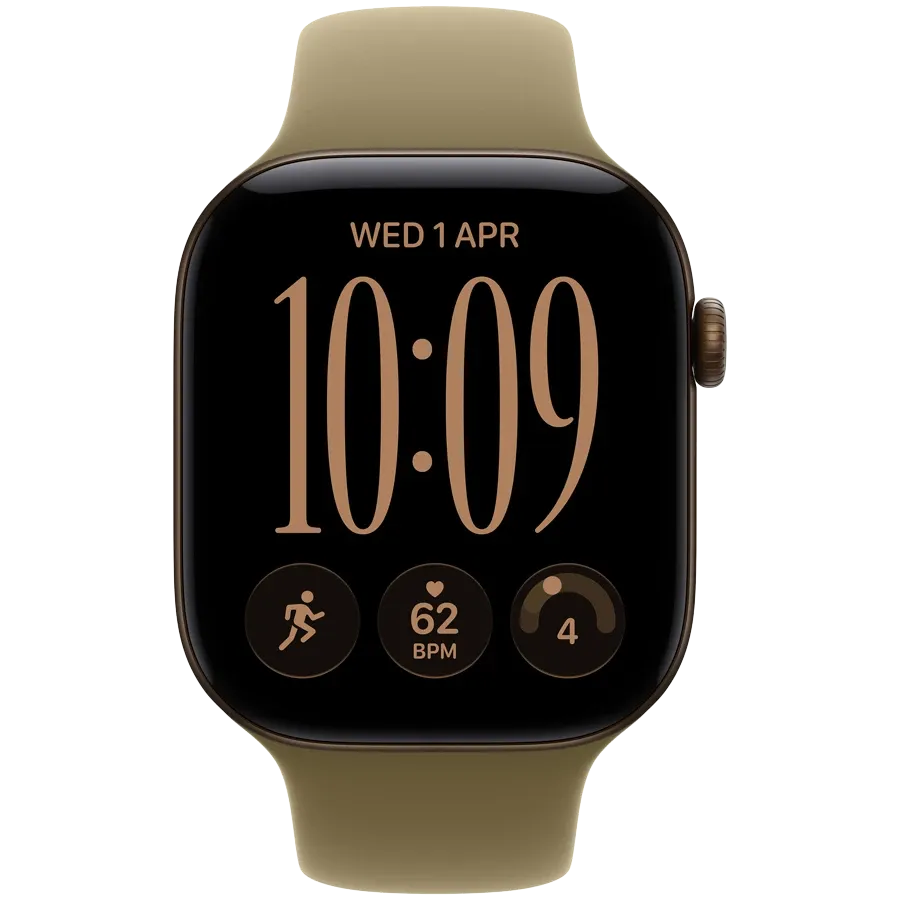 Apple Watch Series 12 GPS, 46χιλ., Dark Bronze, Olive Sport Band, M/L — Εικών №2