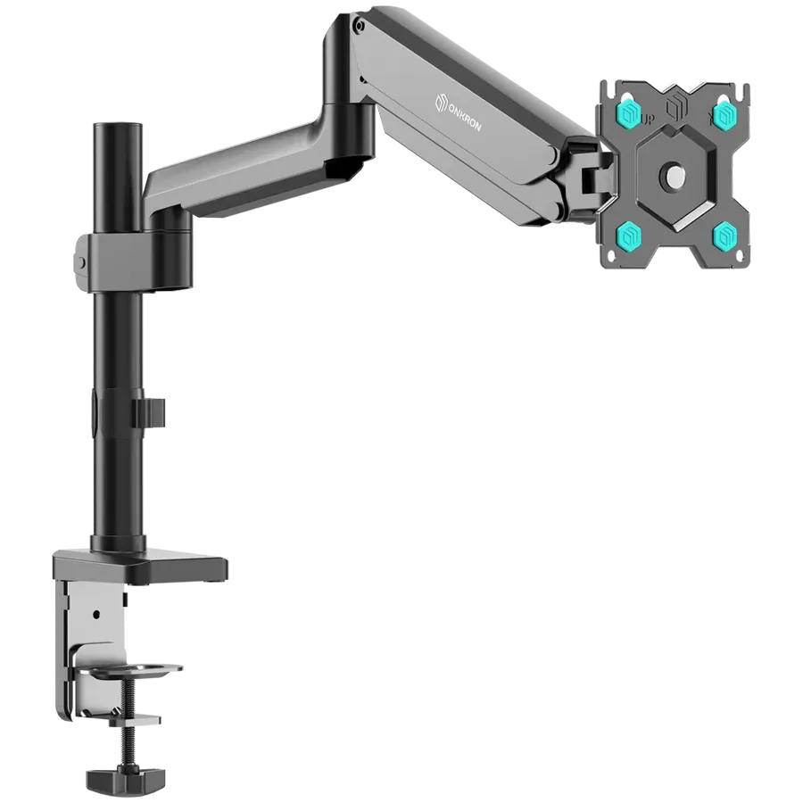 ONKRON Single Monitor Desk Mount for 13'' to 34" LCD LED Screens up to 12 kg, Black — Image №1