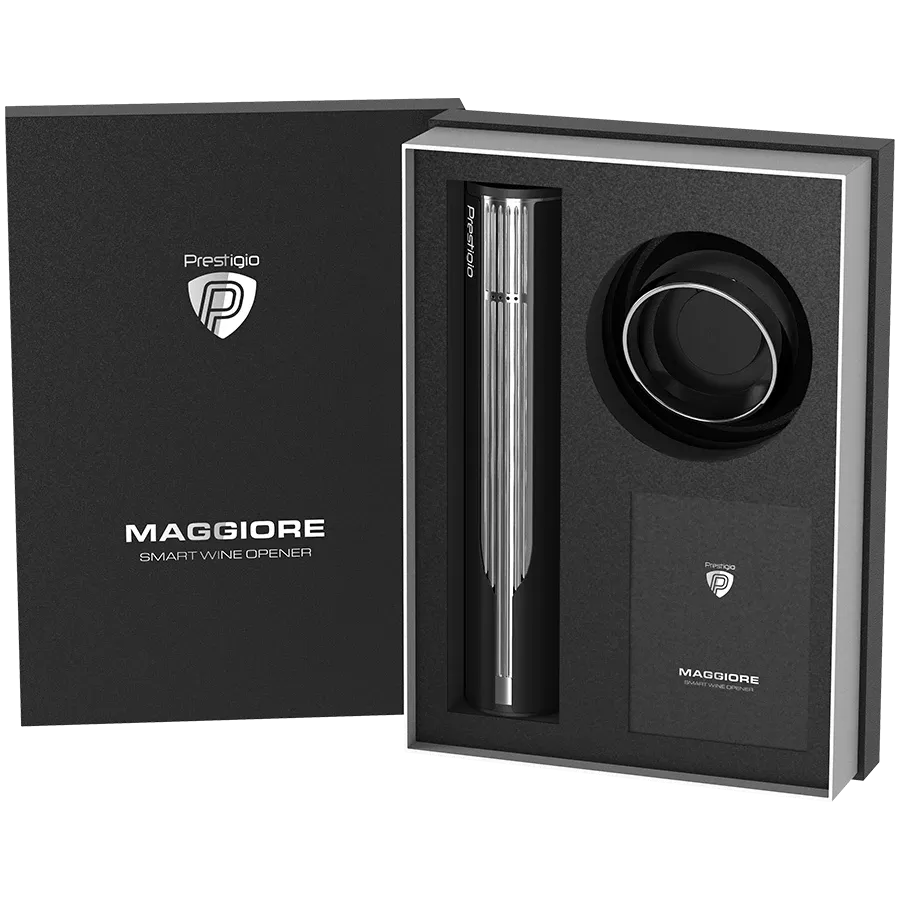 PRESTIGIO Maggiore Smart штопор для вина, черный/серебристый — Изображение №19