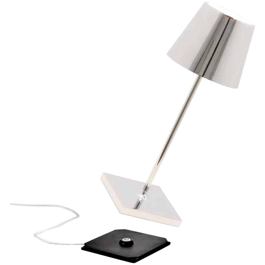 ZAFFERANO POLDINA PRO MINI TABLE LAMP 111x300mm. CHROME 2.2W LED 192/200lm. — Image №2