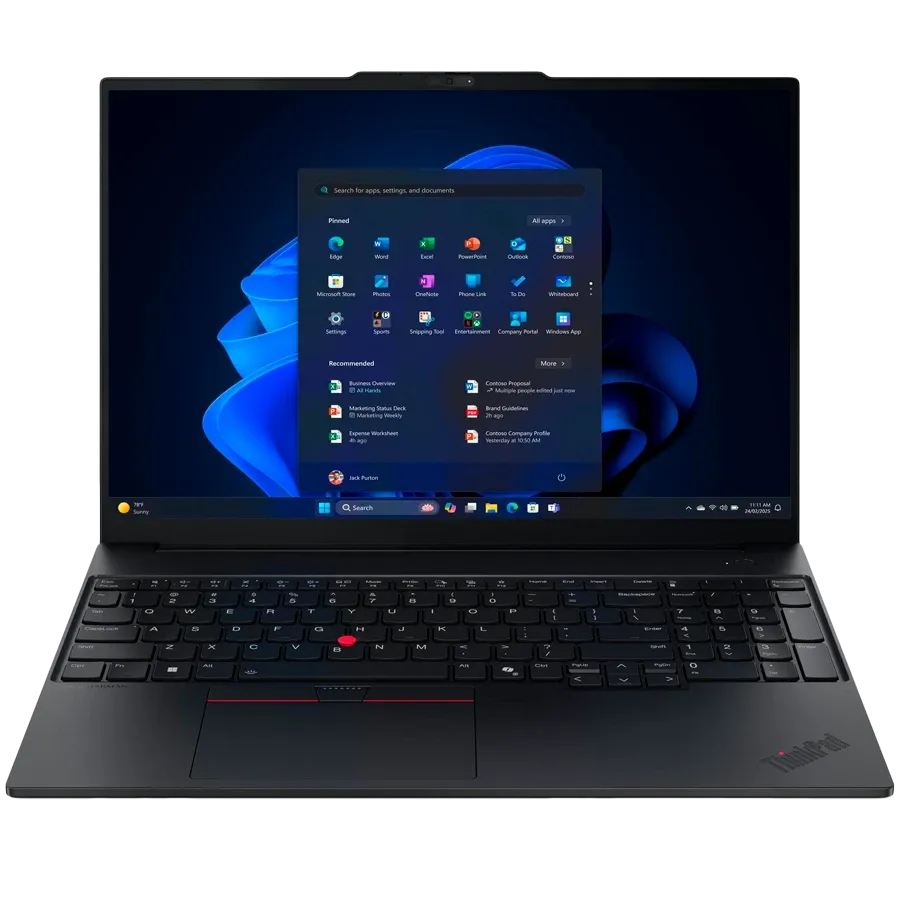 Laptop LENOVO ThinkPad E16 Gen 3 16" (1920x1200 60Hz), Core Ultra 7 Processor 255H, 32 GB, Arc 140T, Black, 1 TB — Image №1 Laptop LENOVO ThinkPad E16 Gen 3 16" (1920x1200 60Hz), Core Ultra 7 Processor 255H, 32 GB, Arc 140T, Black, 1 TB — Image №1