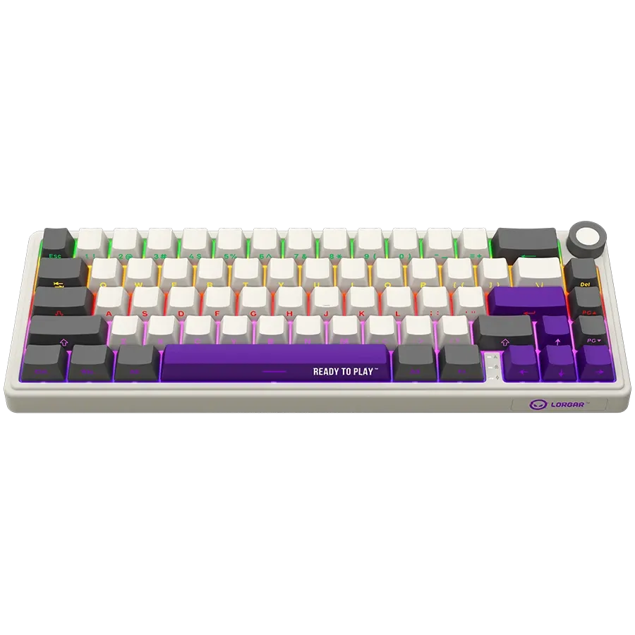 LORGAR KBP70MW Gaming Keyboard, Wireless, Beige, EN — Image №3
