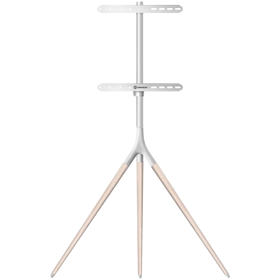 ONKRON Стенд-тренога для телевизора 32–65 дюймов, вес до 35 кг, белая, VESA: 100 x 100 – 400 x 400 — Изображение №1
