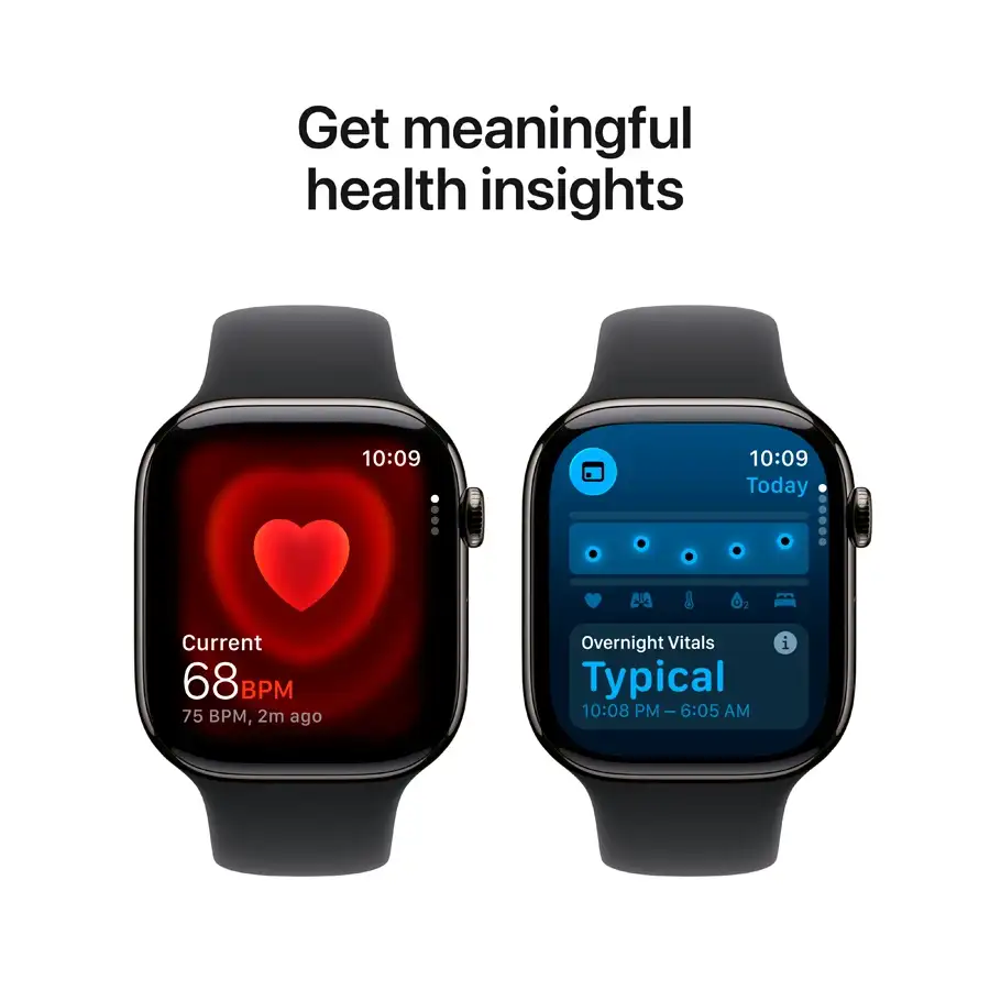 Apple Watch Series 11 GPS, 46mm, Slate Titanium, Black Sport Band, M/L — Image №5