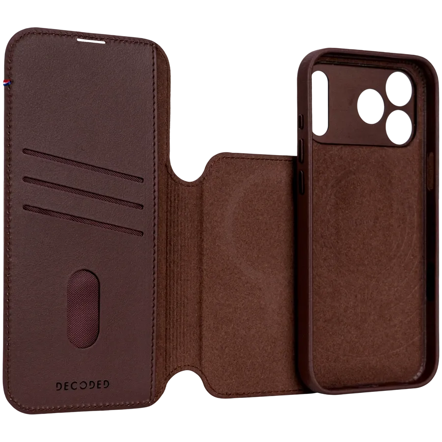 DECODED Wallet Leather Detachable Wallet with MagSafe, Chocolate Brown for iPhone 17 Pro Max — Image №5