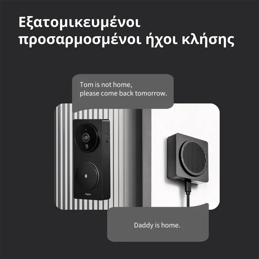 AQARA Smart Video Doorbell, Μαύρος — Εικών №11 AQARA Smart Video Doorbell, Μαύρος — Εικών №11