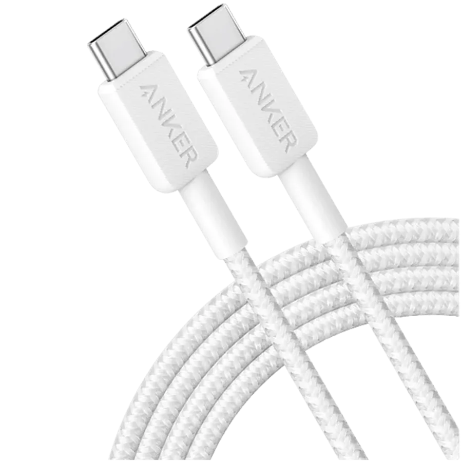 ANKER USB-C Cable, 1.8 m, Braided, White — Изображение №1