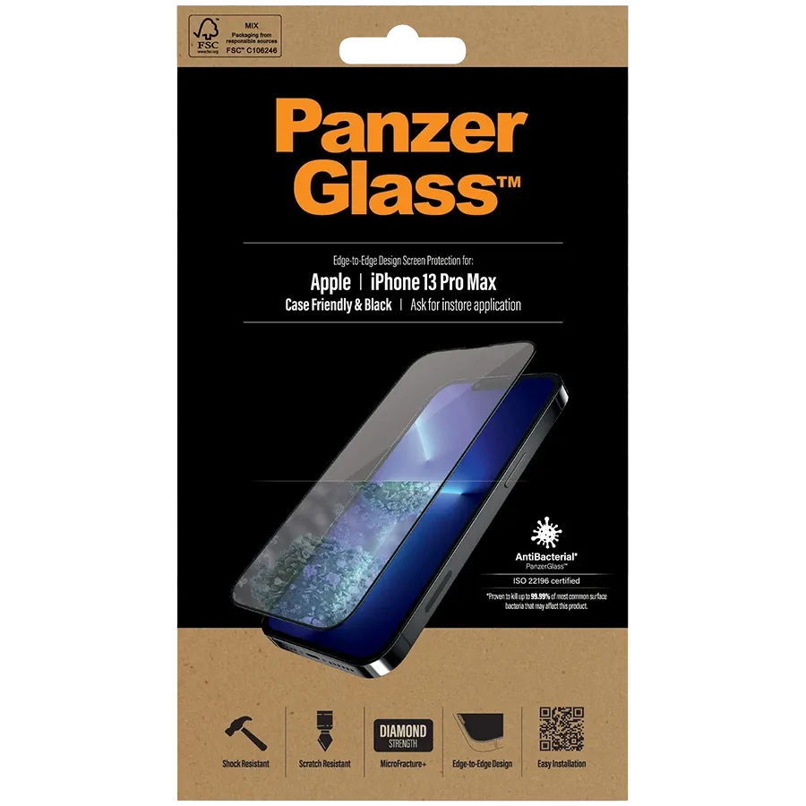 PANZERGLASS Safety Glass for iPhone 13 Pro Max — Image №1 PANZERGLASS Safety Glass for iPhone 13 Pro Max — Image №1