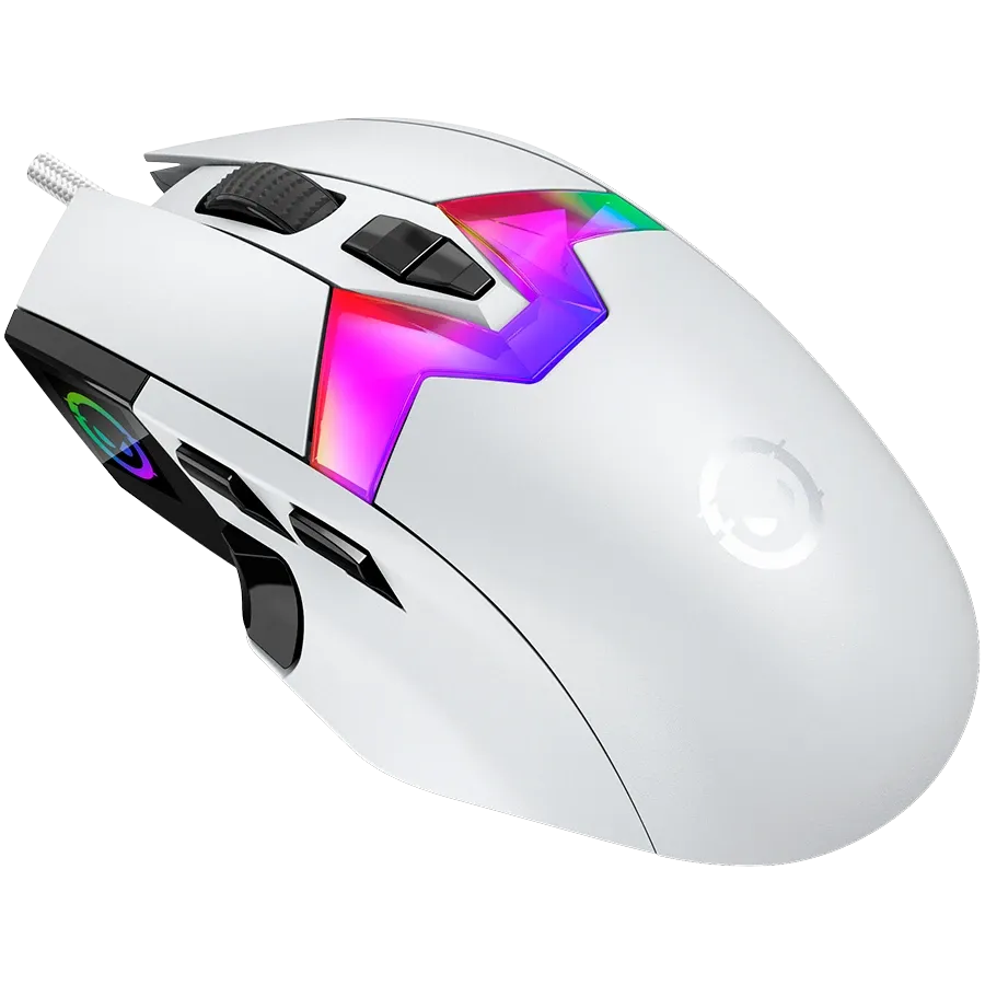 LORGAR MSP80 Ποντίκι παιχνιδιού, Ενσύρματο, Λευκό — Εικών №2