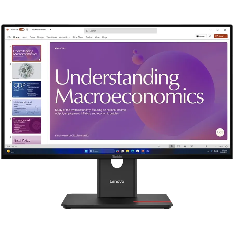 LENOVO Monitor LED (23.8", 1920x1080, IPS) Black — Image №1