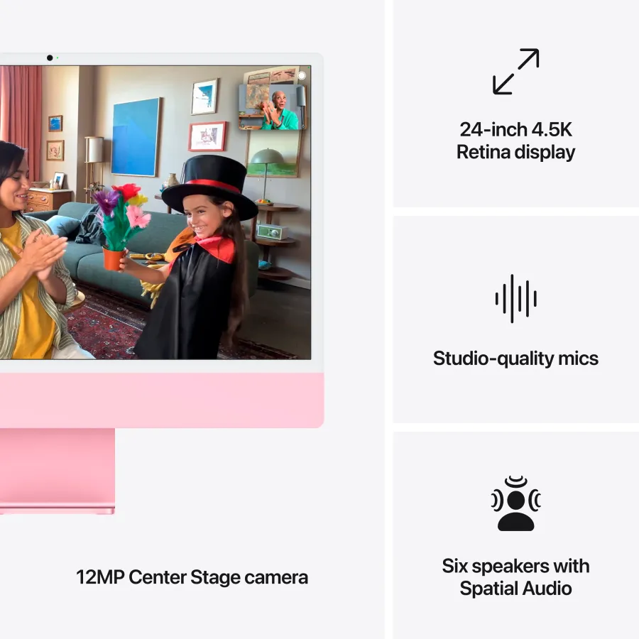 Apple iMac 24", Apple M4 (10C CPU/10C GPU), 24 GB, 512 GB SSD, Pink — Image №7 Apple iMac 24", Apple M4 (10C CPU/10C GPU), 24 GB, 512 GB SSD, Pink — Image №7