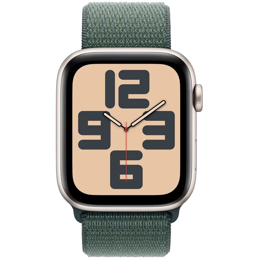 Apple Watch SE GPS Gen.2 (2024), 44mm, Starlight, Lake Green Sport Loop — Image №2
