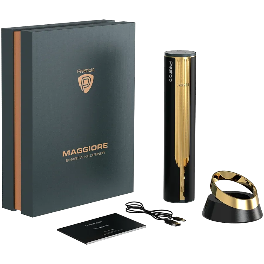 PRESTIGIO Maggiore Smart штопор для вина, черный/золотой — Изображение №13