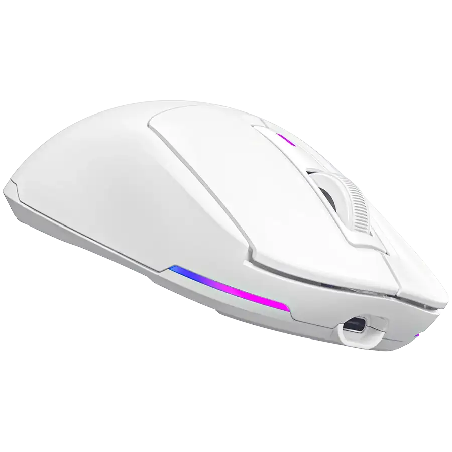 LORGAR MSA10W Gaming Mouse, Wireless, White — Image №5