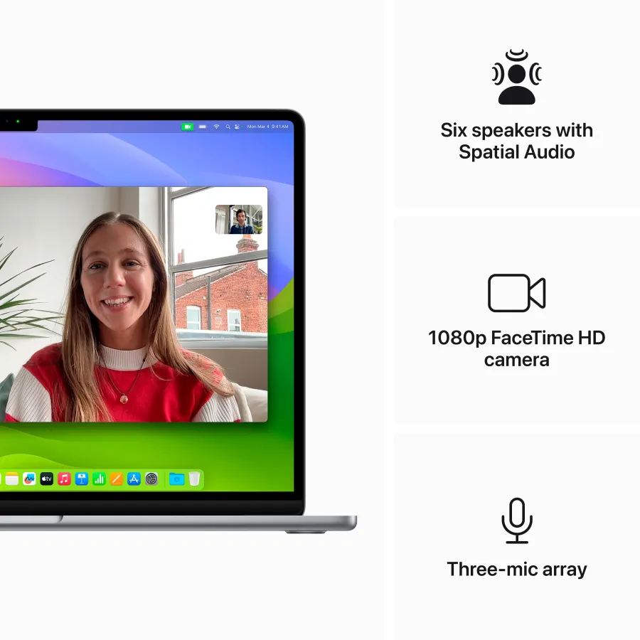 Apple MacBook Air 15.3"  Apple M3 (8C CPU/10C GPU), 8 GB, 256 GB, Space Gray, 2024 — Image №6