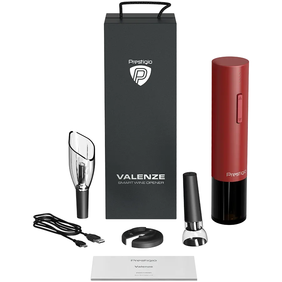 Έξυπνο ανοιχτήρι κρασιού PRESTIGIO Valenze, Κόκκινο — Image №9