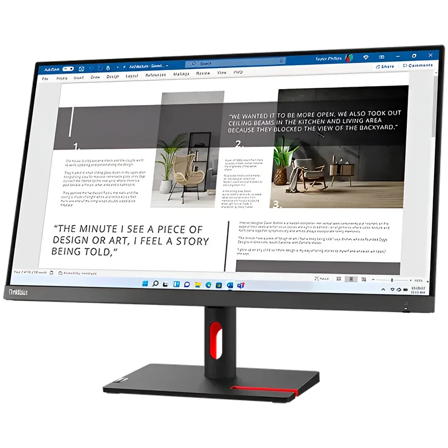 LENOVO Monitor LED (27", 1920x1080, IPS) Μαύρο / Γκρι — Εικών №2
