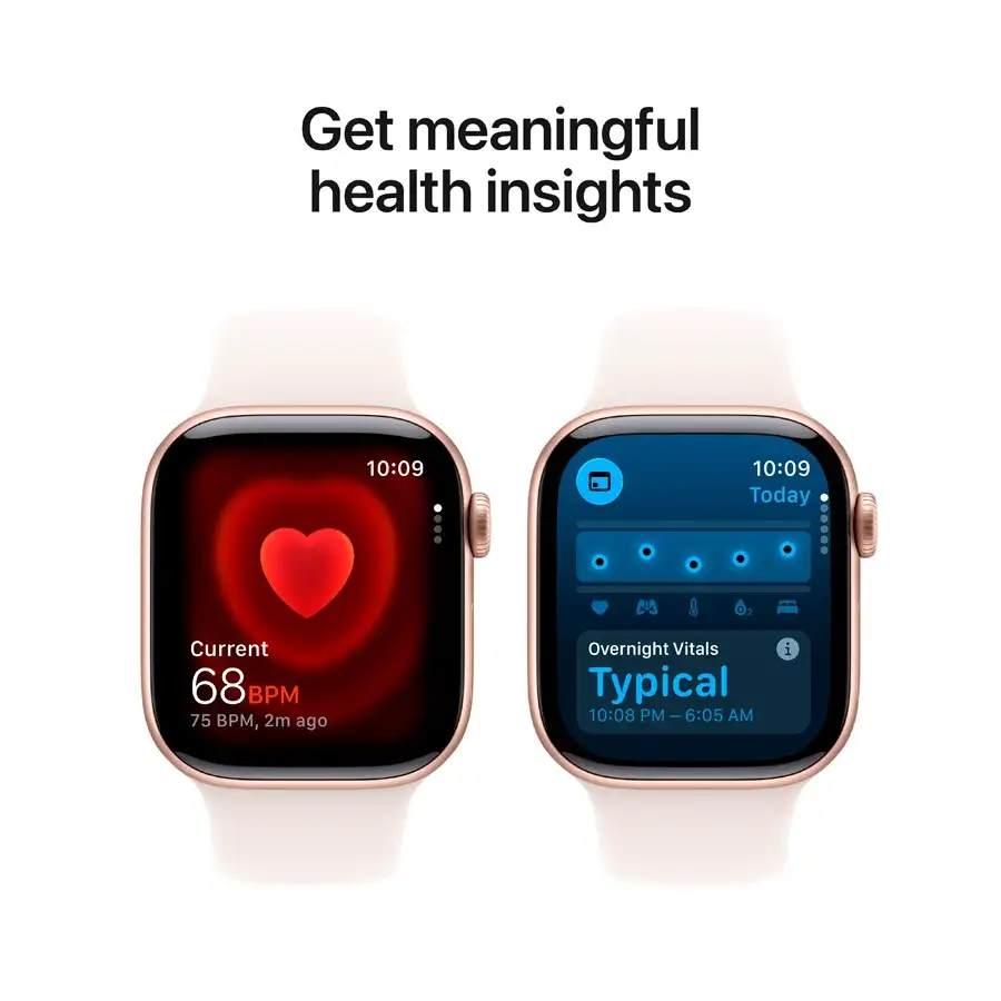 Apple Watch Series 11 GPS, 42mm, Rose Gold Aluminium, Light Blush Sport Band, S/M — Image №5