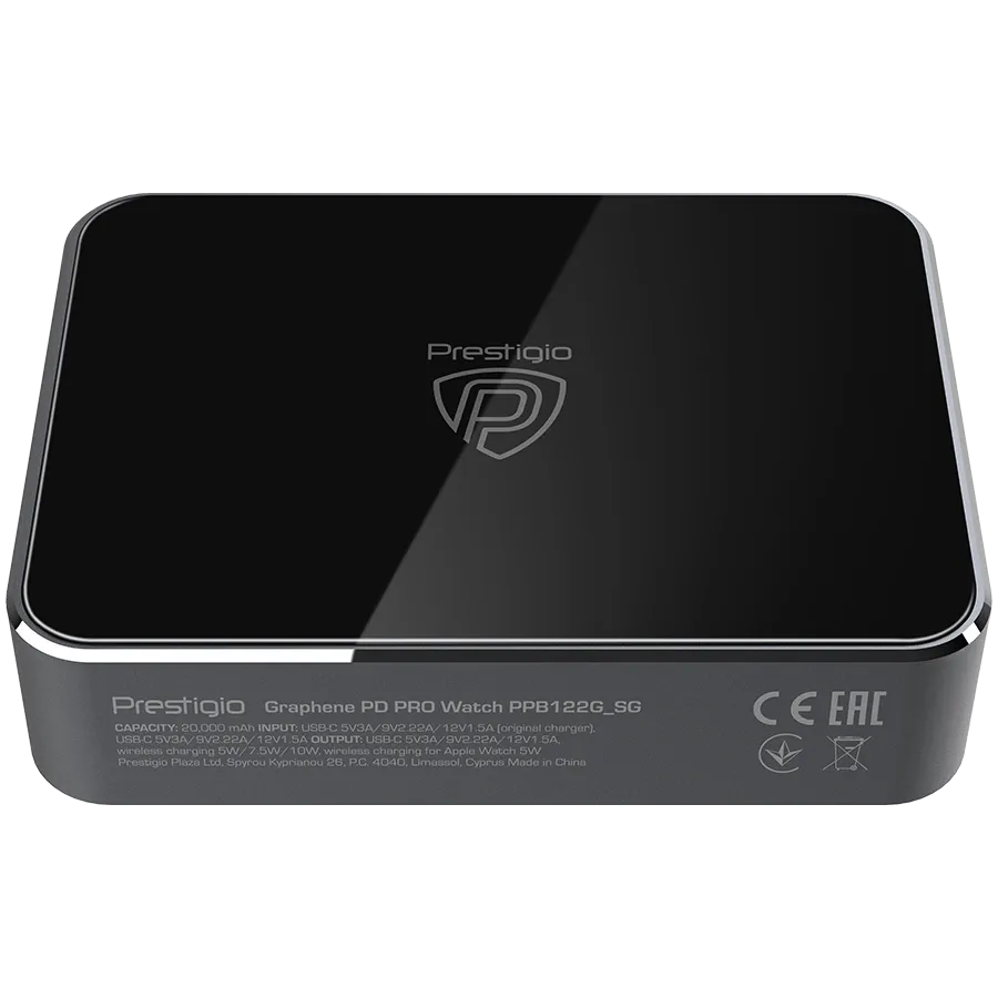 PRESTIGIO Graphene PD Pro Watch Power Bank, 20000 mAh, Silver — Изображение №4