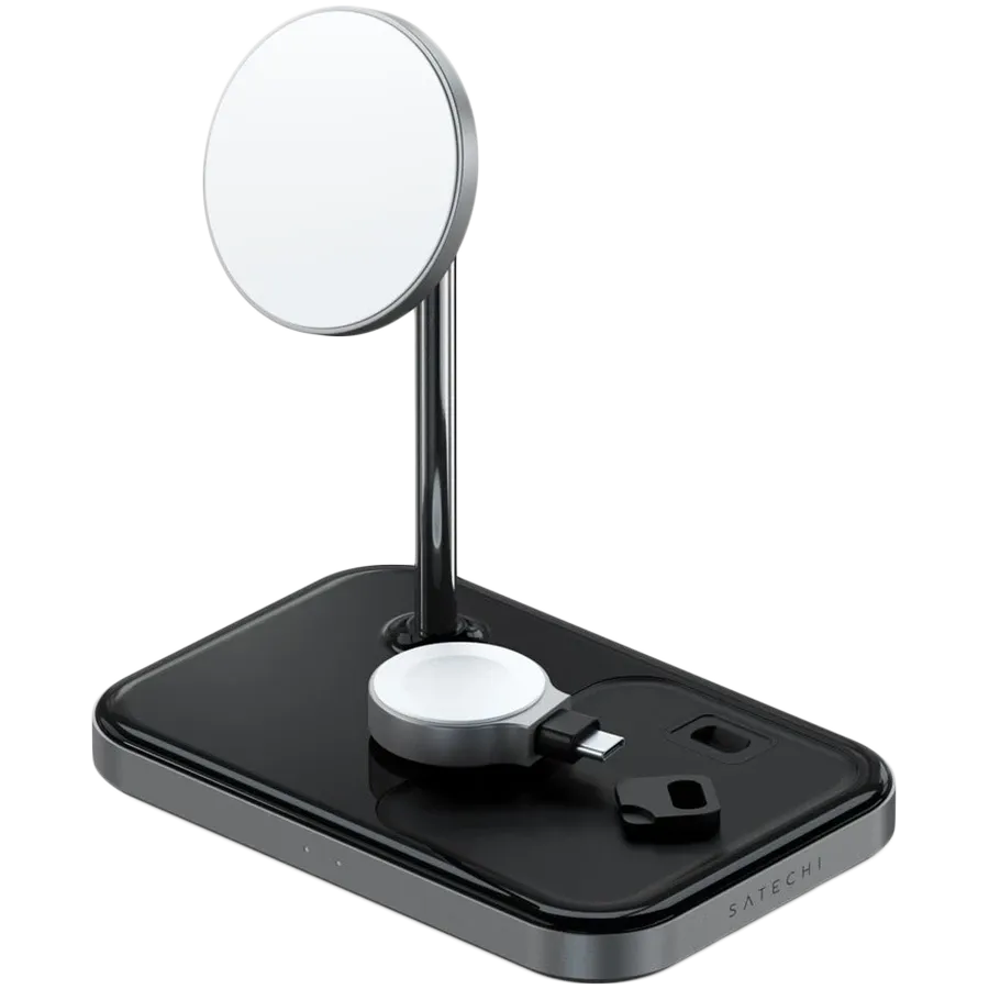 Wireless Charger SATECHI, 7.5 W, Space Gray (ST-WMCS3M) — Изображение №1