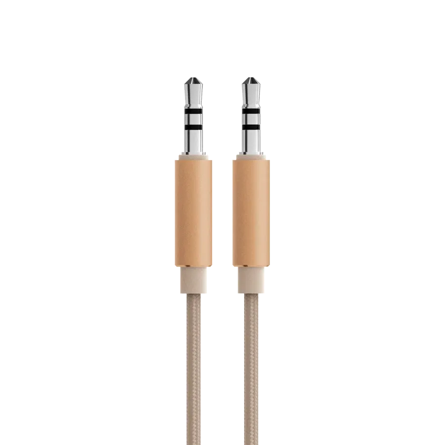 Fabric audio cable for Beoplay H95, Gold Tone — image №1
