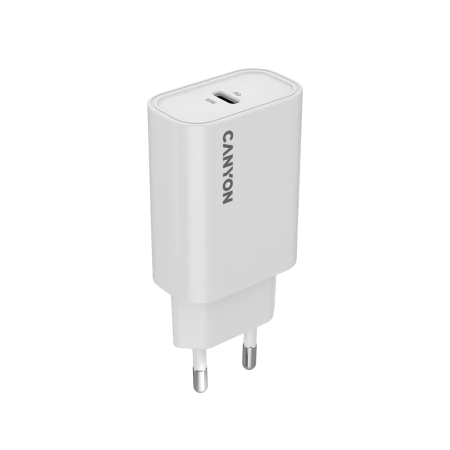 CANYON OnCharge 30CL Power Adapter USB-C, 30 W, White USB Type C — Image №1