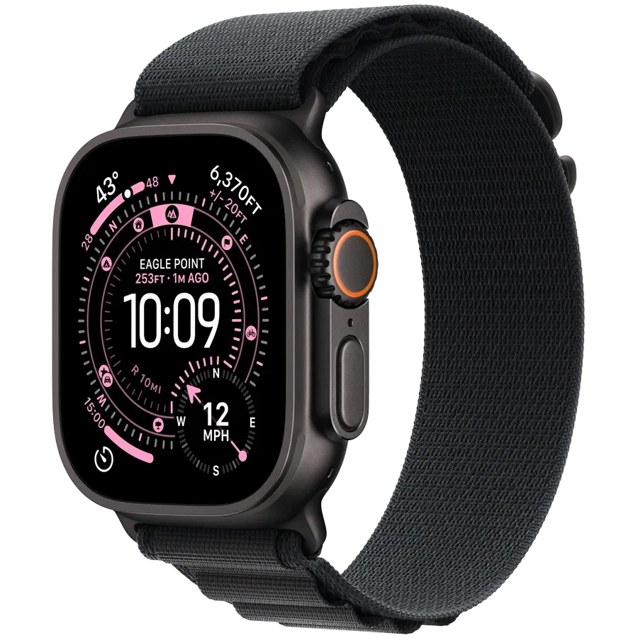 Apple Watch Ultra 3, 49mm, Black, Black Alpine Loop, Small — Image №1