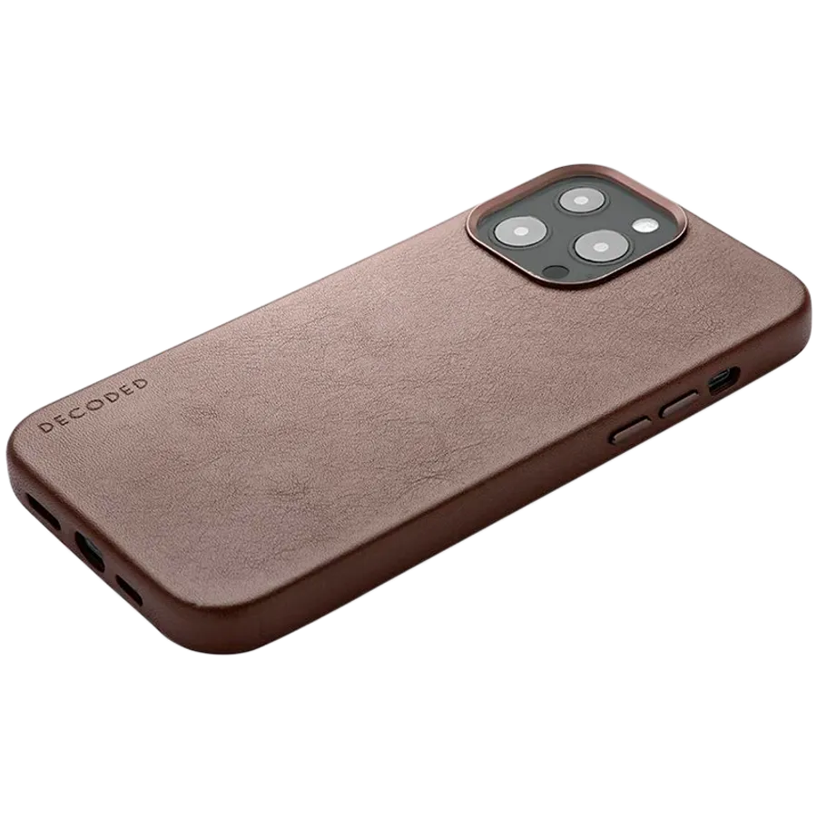 DECODED Case Leather Case with MagSafe, Brown for iPhone 13 Pro — Image №3