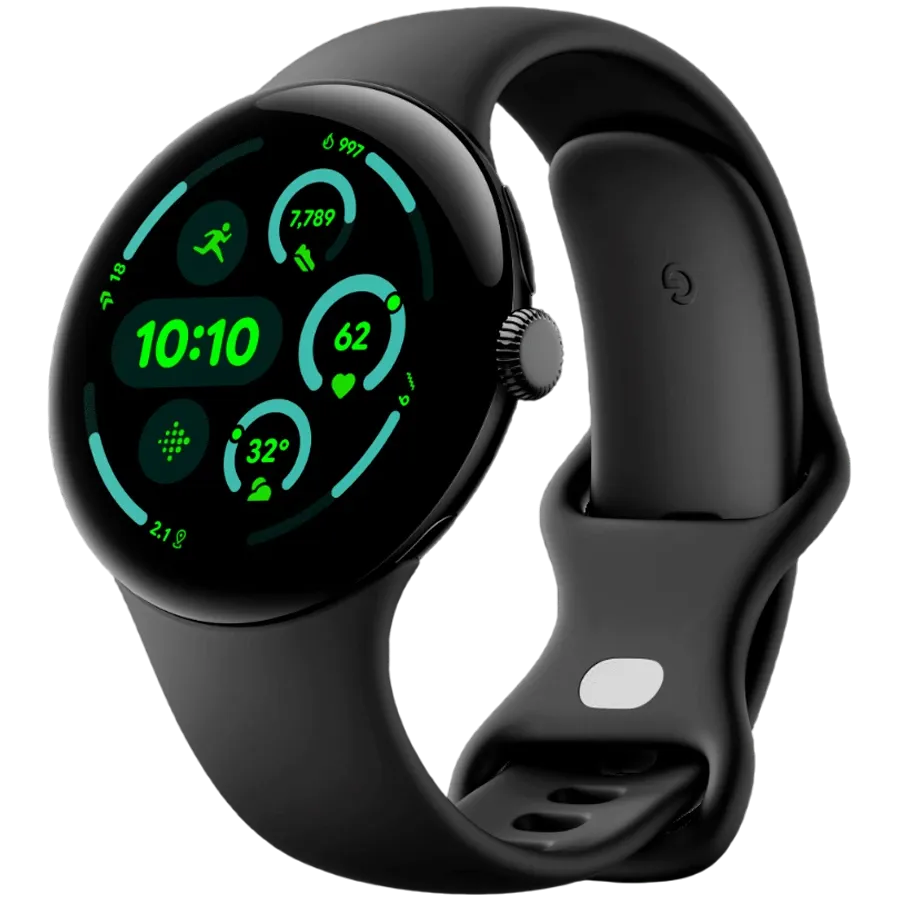 GOOGLE Pixel Watch 3 Smart Watch, 45mm, Black — Image №1 GOOGLE Pixel Watch 3 Smart Watch, 45mm, Black — Image №1