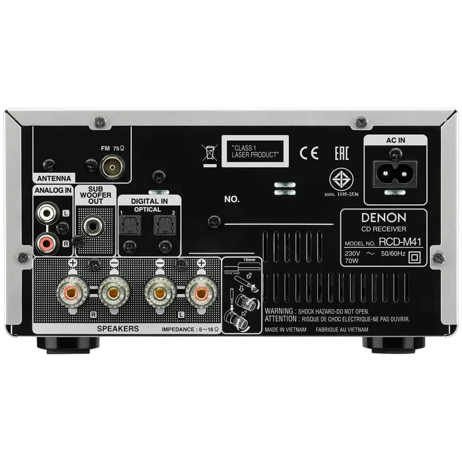 DENON Аудиосистема RCDM41SPE2, Серебристый — Изображение №2
